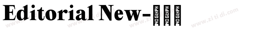 Editorial New字体转换